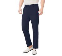 7 8 Men's Summer Ankle Trousers Stretch Lightweight Thin Summer Trousers Cropped Suit Trousers Loose Tapered, darkblue, 34W x 26L