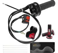 7/8" Mini Bike Throttle Assembly & Cable Kit - Universal Direct Replacement for Predator 212cc 196cc 6.5hp Coleman CT200U CT200U-EX BT200X Baja MB200 DB30 CT100U CC100X Motovox and More (Black+Red)