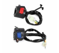 7/8" Pair Motorcycle Switch Handlebar Control,22mm Left and Right Handlebar Mount Switch Handlebar Switch with Horn and Ignition Control for Motorcycle ATV Black