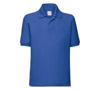 (7-8, Royal) Fruit of the Loom Childrens/Kids Pique Short-Sleeved Polo Shirt