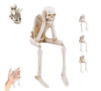 7.8'' Skeletons Halloween Decorations, Mini Skeleton Figurines, Small Skeleton Halloween Decoration for Haunted House Accessories Party Favors (D1-13)