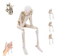 7.8'' Skeletons Halloween Decorations, Mini Skeleton Figurines, Small Skeleton Halloween Decoration for Haunted House Accessories Party Favors (D1-14)