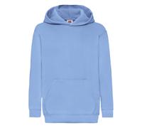(7-8, Sky Blue) Fruit Of The Loom Childrens Unisex Hooded Sweatshirt / Hoodie