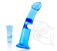 7.8'' Soft Anal Plug Realistic Beginner Silicone Dildo Sex Toy with Suction Cup for Hands-Free Play,Thick Dildos Suitable for Women/Men/Couples with Thin and Slim Poke, can be Use for G spot and Anal