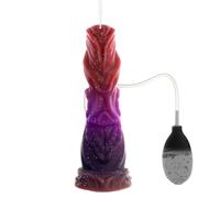 7.8" Squirting Ejaculating Dragon Dildo - Silicone Horse Knot Soft with Suction Cup, Fantasy Prostate Massage Adult Sex Toys for Men & Women