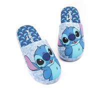 Disney Lilo And Stitch Slippers for Women | Ladies Slip On Blue Stitch Character Kidult Merchandise House Loafers Gift for Her