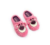 Disney Toy Story Lotso Womens Pink Mule Slippers | Fluffy Home Wear Relaxation Footwear | Comfortable Indoor Slippers | Soft Slippers for lounging Merch - 7-8 UK