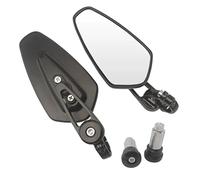 7/8" Universal Motorcycle Bar End Rearview Mirrors Rear View Handle Side Oval Aluminum For Suzuki For KA&WASAKI For YAM&AHA Motorcycle Rear View Side Mirrors