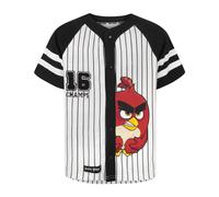 (7-8 Years) Angry Birds Baseball Jersey (Boys Black)