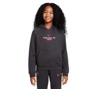 (7-8 Years, Anthracite/Pink) Nike Childrens/Kids Third Chelsea FC Cotton Kangaroo Pocket Pullover Hoodie