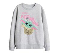 (7-8 Years, Athletic Heather Grey) Star Wars Childrens/Kids Mood Adorable Grogu Sweatshirt