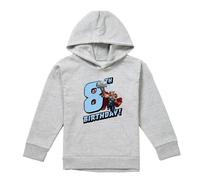 (7-8 Years, Athletic Heather) Marvel Childrens/Kids Thor Heather 8th Birthday Hoodie