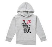 (7-8 Years, Athletic Heather) Star Wars Childrens/Kids Merry Christmas Droids Pullover Hoodie