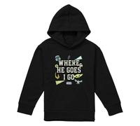 (7-8 Years, Athletic Heather) Star Wars The Mandalorian Childrens/Kids Where He Goes Badges Grogu Heather Hoodie