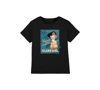 (7-8 Years, Black) Moana Childrens/Kids Island Girl T-Shirt