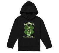 (7-8 Years, Black) Star Wars Childrens/Kids Lucky Yoda St Patricks Day Hoodie