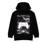 (7-8 Years, Black/White) Playstation Boys Japanese Logo Hoodie