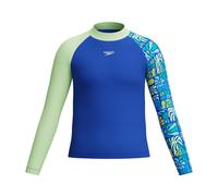 (7-8 Years, Blue/Green) Speedo Childrens/Kids Printed Long-Sleeved Rash Guard