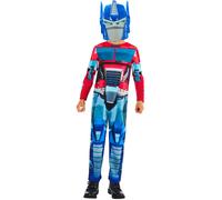 (7-8 Years, Blue/Red) Transformers Childrens/Kids Earth Spark Optimus Prime Costume Set