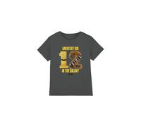 (7-8 Years, Charcoal) Star Wars Childrens/Kids Greatest Kid C3PO R2-D2 T-Shirt