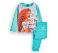 Disney Girls Blue The Little Mermaid Long Sleeve Long Leg Pyjama Set - 7-8 Years