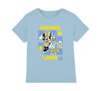 (7-8 Years, Light Blue) Disney Childrens/Kids Sunshine & Bows Minnie Mouse & Daisy T-Shirt