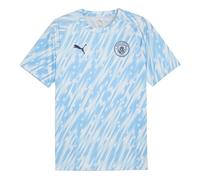 (7-8 Years) Manchester City Kids Blue Warm Up Jersey 2025/26