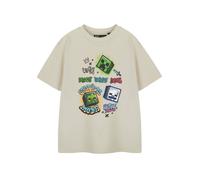 (7-8 Years) Minecraft Short Sleeved T-Shirt (Boys Beige)
