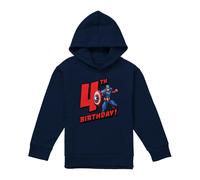 (7-8 Years, Navy) Captain America Childrens/Kids Pull Over 4th Birthday Hoodie