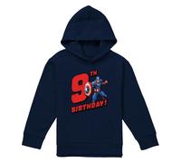 (7-8 Years, Navy) Captain America Childrens/Kids Pull Over 9th Birthday Hoodie