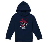 (7-8 Years, Navy) Disney Childrens/Kids Love You Mickey Mouse Cupid Valentine's Day Hoodie