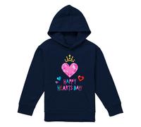 (7-8 Years, Navy) Disney Princess Childrens/Kids Happy Hearts Day! Valentine's Day Hoodie