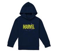 (7-8 Years, Navy) Marvel Childrens/Kids Slime Logo Pullover Hoodie