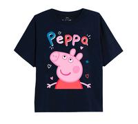 (7-8 Years, Navy) Peppa Pig Girls Classic Doodle T-Shirt