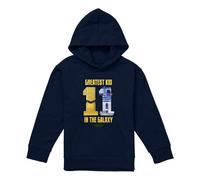 (7-8 Years, Navy) Star Wars Childrens/Kids Greatest Kid In The Galaxy C3PO R2-D2 Hoodie