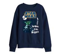(7-8 Years, Navy) Star Wars Childrens/Kids Swipe Grogu Sweatshirt