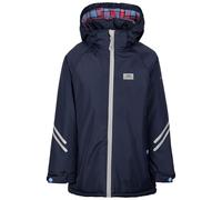 Trespass Kids Waterproof Jacket Valleyfield - Padded Longer Length Waterproof Raincoat for Kids with taped Seams, Detachable Hood, Reflective Detail & 2 Pockets