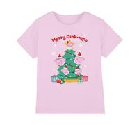 (7-8 Years, Pink) Peppa Pig Childrens/Kids Merry Oinkmas T-Shirt