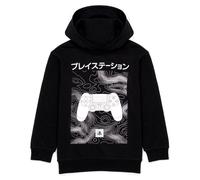 PlayStation Kids Hoodie | Boys Girls Games Japanese Logo Black Jumper Jacket | Gamer Merchandise 7-8 Years