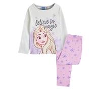 (7-8 Years, Purple/White) Frozen Girls Believe In Magic Elsa All-Over Print Long Pyjama Set