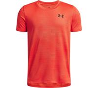 (7-8 Years, Red/Black) Under Armour Mens Horizontal Stripe Jacquard Logo Top