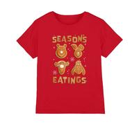 (7-8 Years, Red) Disney Childrens/Kids Season's Eatings Cookie T-Shirt