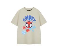 (7-8 Years) Spiderman Spidey and His Amazing Friends Short Sleeved T-Shirt (Boys Beige)