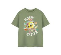 (7-8 Years) SpongeBob SquarePants Short Sleeved T-Shirt (Unisex Kids Green)
