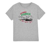 (7-8 Years, Sport Heather) Star Wars: The Mandalorian Childrens/Kids Merry Force Be With You Grogu T-Shirt