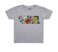 (7-8 Years, Sports Grey) Marvel Childrens Boys Characters Logo T-Shirt