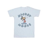 Mickey Mouse Dash Cotton T-Shirt Disney White 7-8 Years