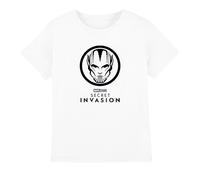 (7-8 Years, White) Marvel Childrens/Kids Secret Invasion Mono Badge T-Shirt