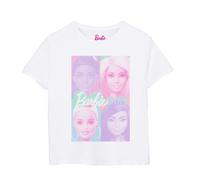 (7-8 Years, White/Pink/Purple) Barbie Girls Colour Block T-Shirt