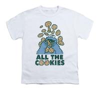 (7-8 Years, White) Sesame Street Childrens/Kids All The Cookies T-Shirt